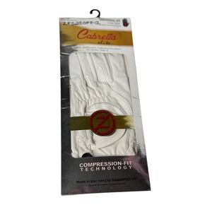 Zero Friction Cabretta Elite Golf Glove White Leather Illinois State Amateur OS‎